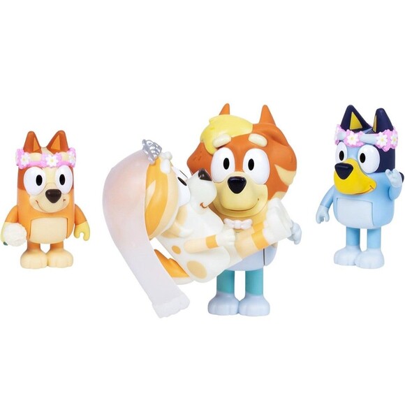 Bluey 4-Pack Wedding Time Figures, Includes Uncle Rad, Frisky, Bluey and Bingo - Picture 2 of 5
